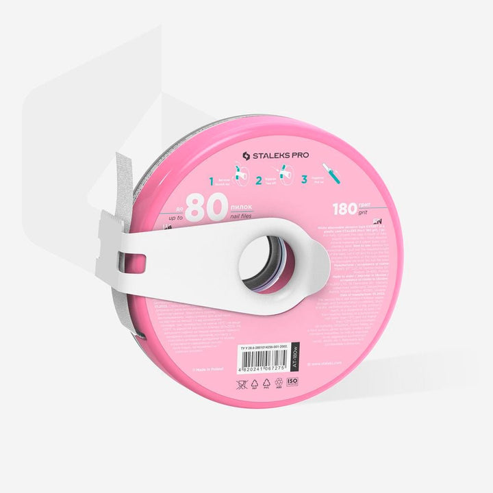 Nail file refill roll in a plastic case Staleks Pro Expert, 180 grit