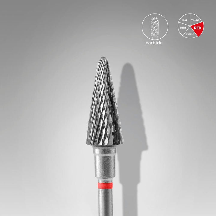 Carbide nail drill bit cone red EXPERT head diameter 6 mm / working part 14 mm