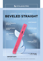 Beveled plastic nail file straight